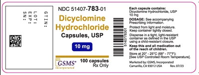 Dicyclomine HCl Caps (51407-783-01)